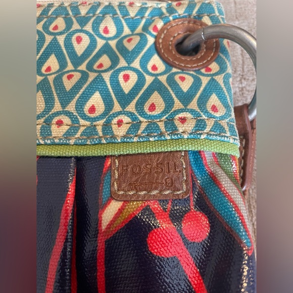 Very good used Fossil Key-per Coated canvas crossbody purse - Picture 7 of 8